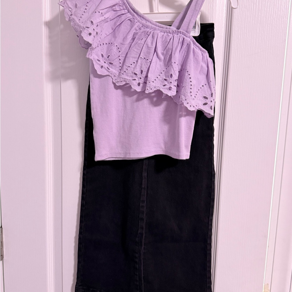 Jessica Simpson Purple and Black Kids Casual set